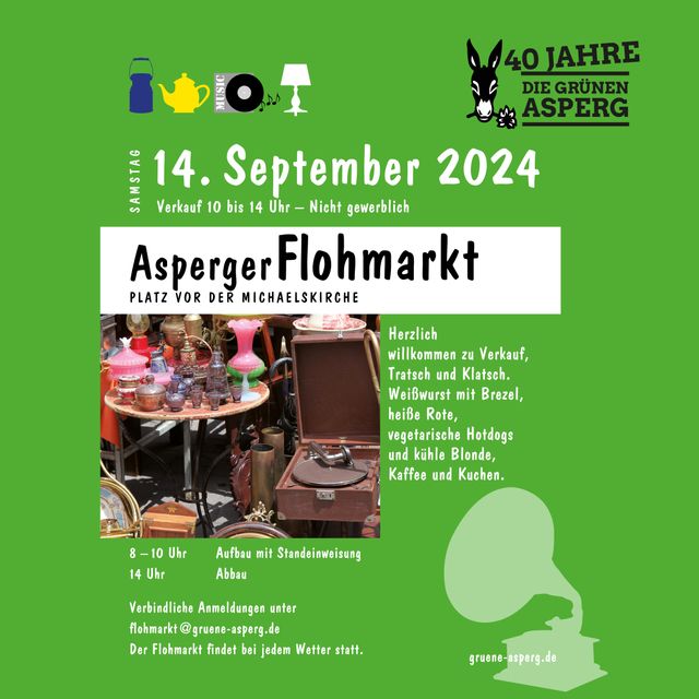 Flohmarkt in Asperg am 14. September