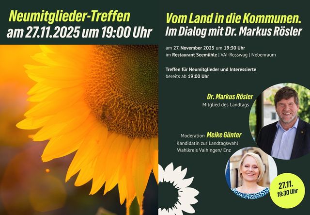 Vom Land in die Kommunen – Im Dialog mit Dr. Markus Rösler