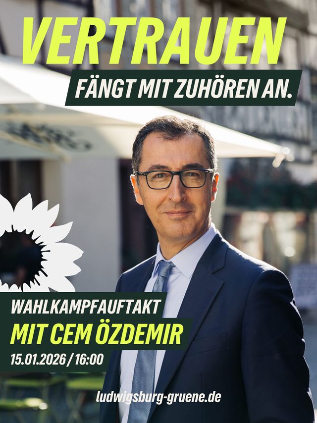 Cem Özdemir kommt nach Ludwigsburg!