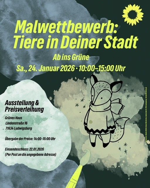 Malwettbewerb: Tiere in deiner Stadt