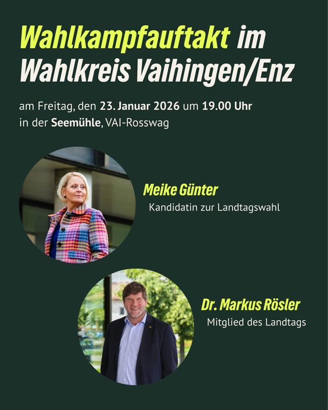 Wahlkampfauftakt im Wahlkreis Vaihingen/Enz