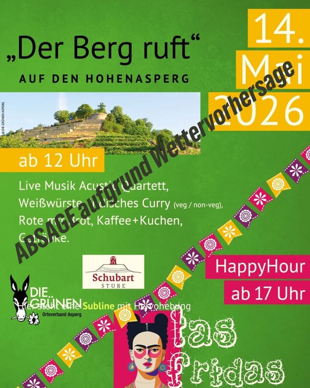ABGESAGT: „Der Berg ruft" – auf den Hohenasperg, 14. Mai 2026