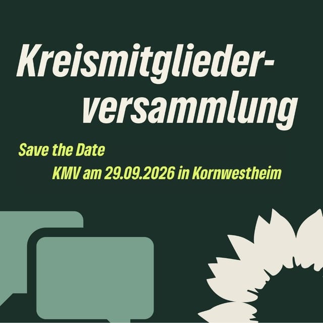 Save the Date - Kreismitgliederversammlung am Di., 29.September 2026