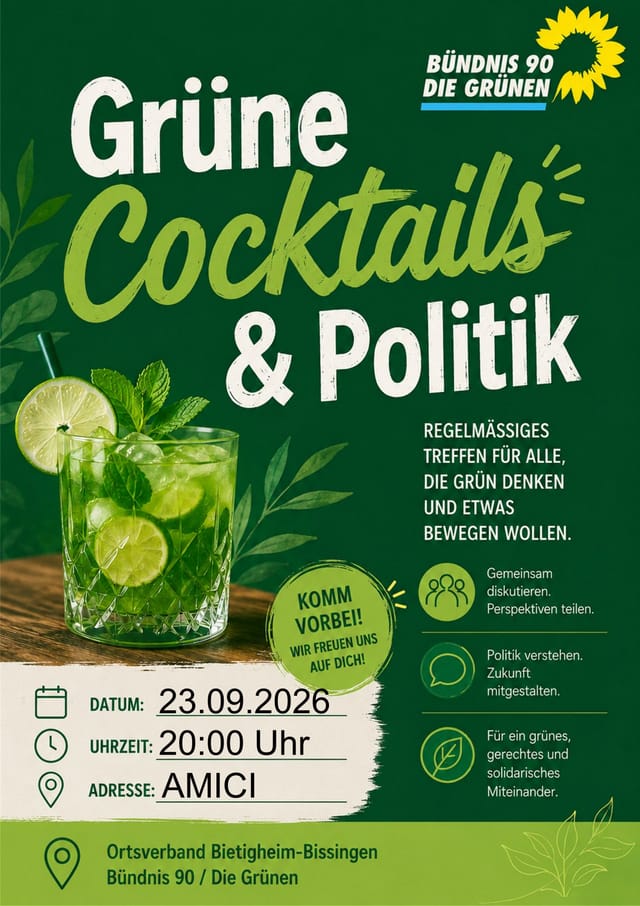 Grüne Cocktails & Politik