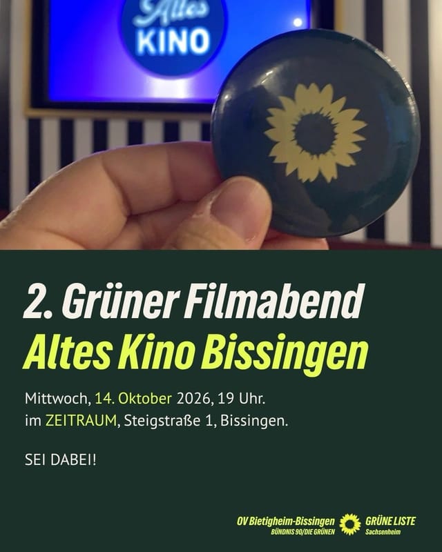 Zweiter Grüner Filmabend im Alten Kino Bissingen